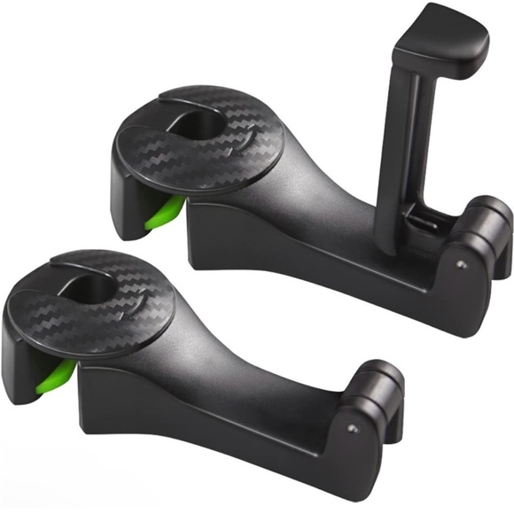 2 in 1 Car Seat Bag Hooks w/ Phone Holder，Headrest Purse Handbag Holder … - Picture 2 of 5